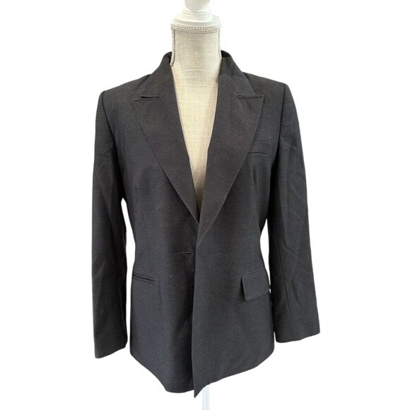 Kasper Womens Dark Gray Polyester Blend Blazer Jacket Size 10 - Picture 1 of 10